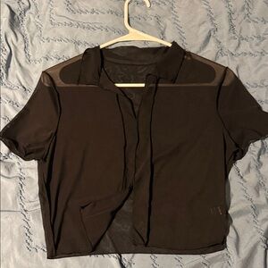 SHEIN Black Sheer Blouse